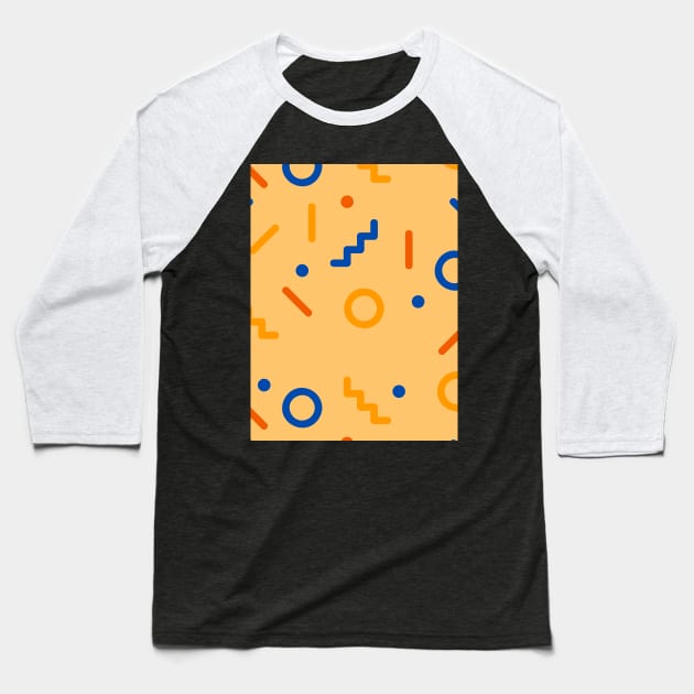 Abstract dots and line pattern Baseball T-Shirt by Word and Saying